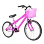 Bicicleta 20 Feminina Pink Infantil Aro Alumínio