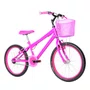 Bicicleta 20 Feminina Pink Infantil Aro Alumínio Pink