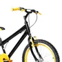 Bicicleta 20 Masculina Preta Infantil Aro Aero Amarelo