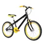 Bicicleta 20 Masculina Preta Infantil Aro Aero Amarelo