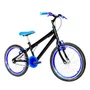 Bicicleta 20 Masculina Preta Infantil Aro Aero Azul