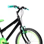 Bicicleta 20 Masculina Preta Infantil Aro Aero Verde Neon