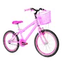 Bicicleta 20 Feminina Rosa Infantil Aro Aero Pink