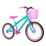 Bicicleta 20 Feminina Verde Agua Infantil Aro Aero Pink