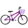 Bicicleta 20 Feminina Violeta Infantil Aro Alumínio