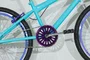 Bicicleta 24 Feminina Azul Claro Aro Aero Lilás