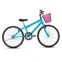 Bicicleta 24 Feminina Azul Claro Aro Alumínio