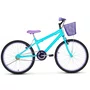 Bicicleta 24 Feminina Azul Claro Aro Alumínio Lilás