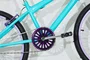 Bicicleta 24 Feminina Azul Claro Aro Alumínio Lilás