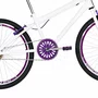 Bicicleta 24 Feminina Branca Aro Aero Violeta