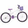 Bicicleta 24 Feminina Branca Aro Aero Violeta
