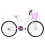 Bicicleta 24 Feminina Branca Aro Alumínio