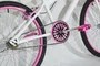 Bicicleta 24 Feminina Branca Aro Alumínio Rosa