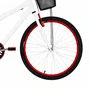 Bicicleta 24 Feminina Branca Aro Alumínio Vermelho