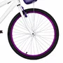 Bicicleta 24 Feminina Branca Aro Alumínio Violeta