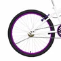 Bicicleta 24 Feminina Branca Aro Alumínio Violeta