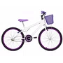 Bicicleta 24 Feminina Branca Aro Alumínio Violeta