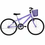 Bicicleta 24 Feminina Lilas Aro Alumínio
