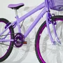 Bicicleta 24 Feminina Lilas Aro Alumínio Violeta