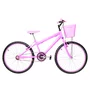 Bicicleta 24 Feminina Rosa Aro Alumínio Rosa