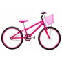 Bicicleta 24 Feminina Rosa Neon Aro Alumínio Pink