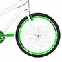 Bicicleta 24 Masculina Branca Aro Aero Verde Neon