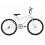 Bicicleta 24 Masculina Branca Aro Alumínio Preto
