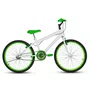 Bicicleta 24 Masculina Branca Aro Alumínio Verde Neon