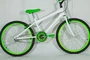 Bicicleta 24 Masculina Branca Aro Alumínio Verde Neon