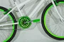 Bicicleta 24 Masculina Branca Aro Alumínio Verde Neon