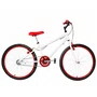 Bicicleta 24 Masculina Branca Aro Alumínio Vermelho