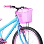 Bicicleta 24 Feminina Azul Claro Aro Aero Rosa