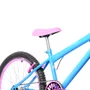 Bicicleta 24 Feminina Azul Claro Aro Aero Rosa