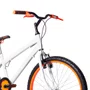 Bicicleta 24 Masculina Branca Aro Alumínio Laranja