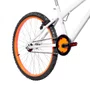 Bicicleta 24 Masculina Branca Aro Alumínio Laranja