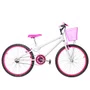 Bicicleta 24 Feminina Branca Aro Alumínio Pink