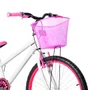 Bicicleta 24 Feminina Branca Aro Alumínio Pink