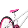 Bicicleta 24 Feminina Branca Aro Alumínio Pink