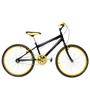 Bicicleta 24 Masculina Preta Aro Alumínio Amarelo