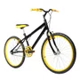 Bicicleta 24 Masculina Preta Aro Alumínio Amarelo
