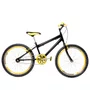 Bicicleta 24 Masculina Preta Aro Aero Amarelo