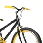 Bicicleta 24 Masculina Preta Aro Aero Amarelo