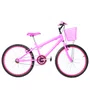 Bicicleta 24 Feminina Rosa Aro Alumínio Pink
