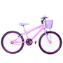 Bicicleta 24 Feminina Rosa Aro Alumínio Violeta