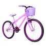 Bicicleta 24 Feminina Rosa Aro Alumínio Violeta