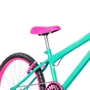 Bicicleta 24 Feminina Verde Agua Aro Alumínio Pink