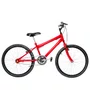 Bicicleta 24 Masculina Vermelha Aro Alumínio Preto
