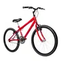 Bicicleta 24 Masculina Vermelha Aro Alumínio Preto