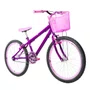Bicicleta 24 Feminina Violeta Aro Aero Rosa