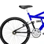 Bicicleta 24 Azul/Preto Full Suspensão Aro Aluminio Preto